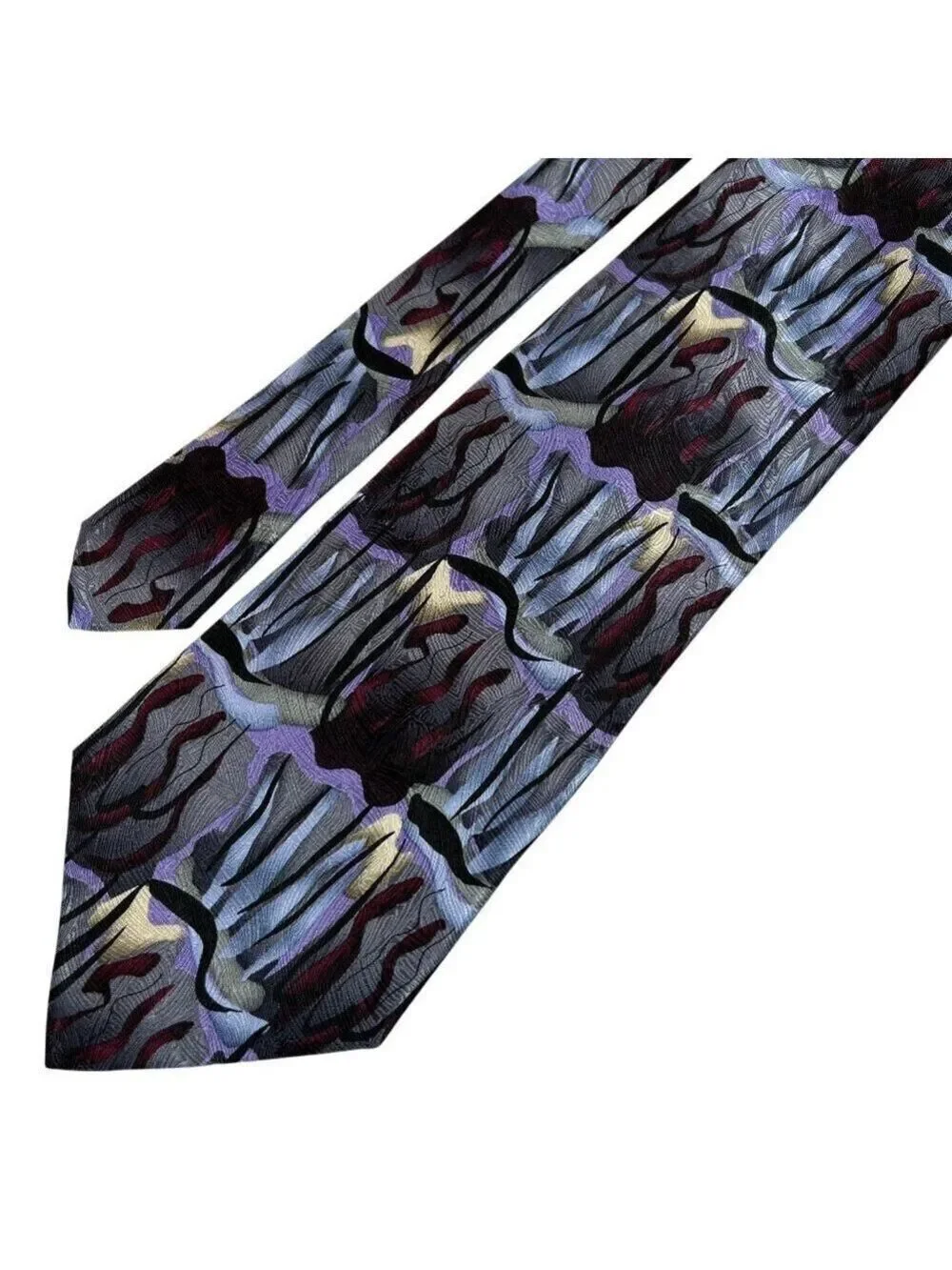 J. Garcia Men's Blue Silk Scaly Monster and Blue Man Necktie Tie